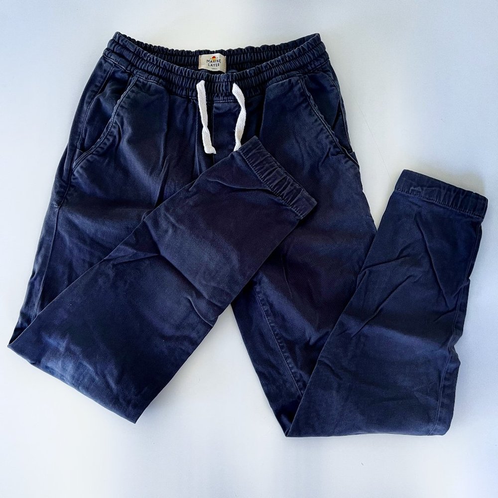 Marine Layer Men's Saturday Jogger Slim Fit - Faded Navy - Small